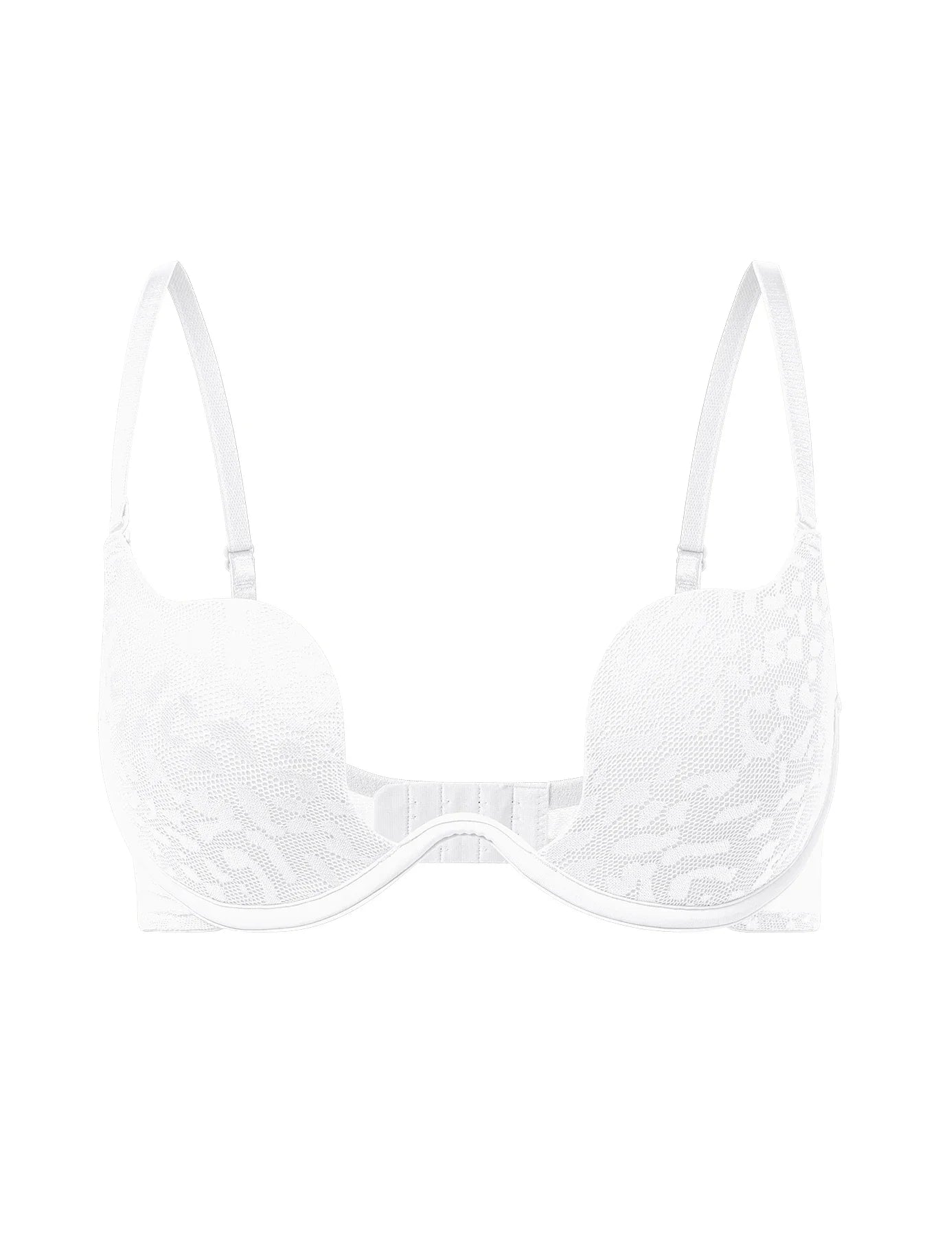 Plunge Deep V Bra Underwear Lace Push up Bra Sexy Lingerie Bralette Sexy Cleavage Bra with Underwire Lightly Padded Low Cut Bra
