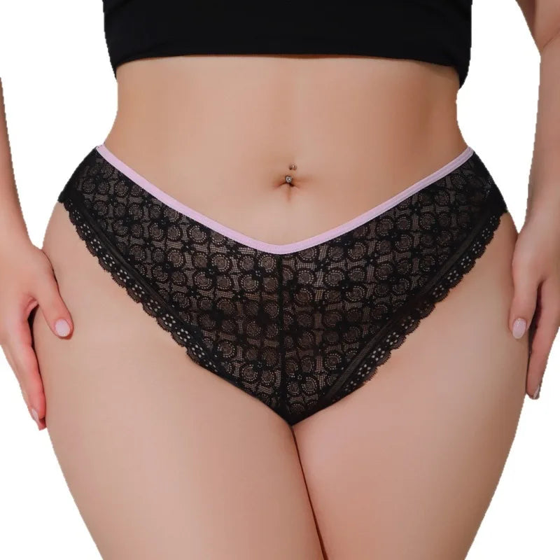 1pcs Plus Size 1XL-4XL Sexy Women's Panties Floral Sexy Lingerie Breathable Comfortable Female Underpants Fashion Lady Briefs