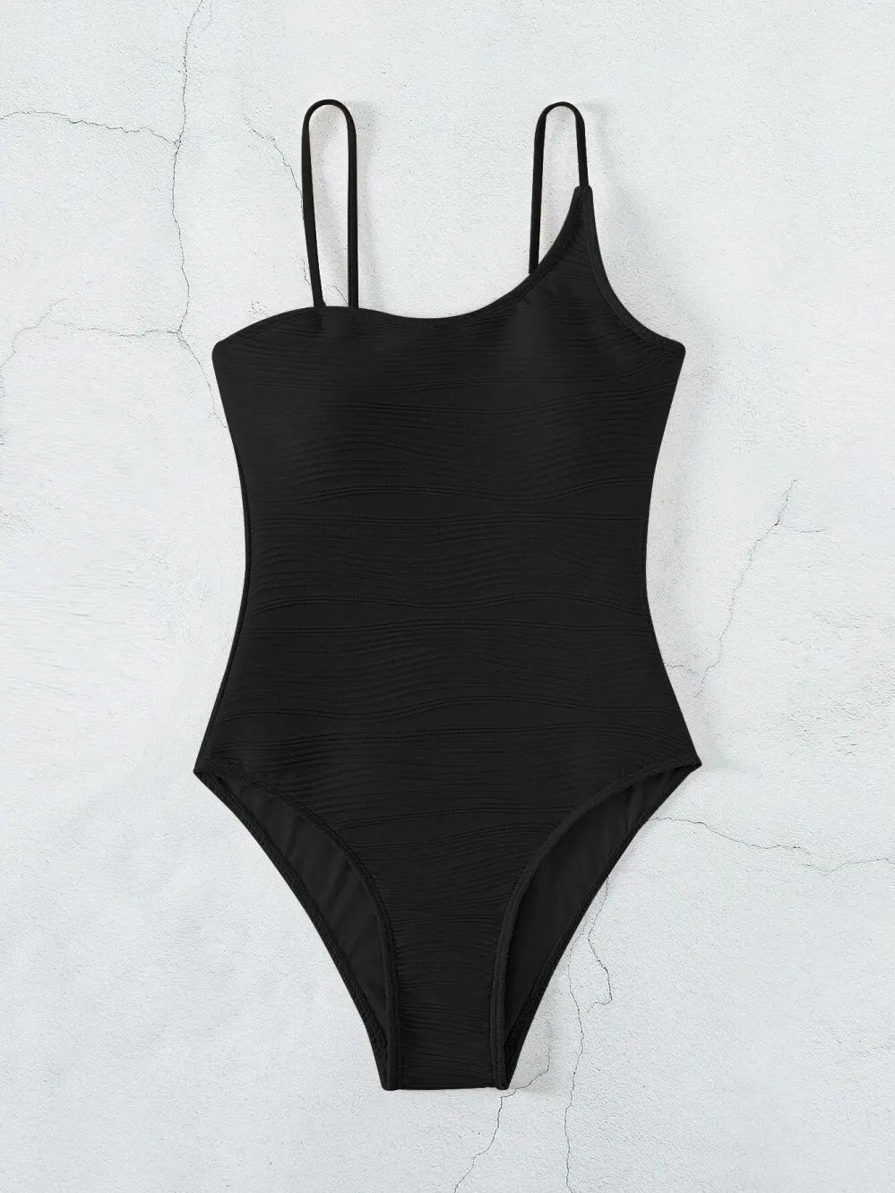 2026 Plain One Shoulder Swimsuit One Piece Solid Swimwear Women Sexy Bathers Bathing Swimming Swim Suit Female Beachwear