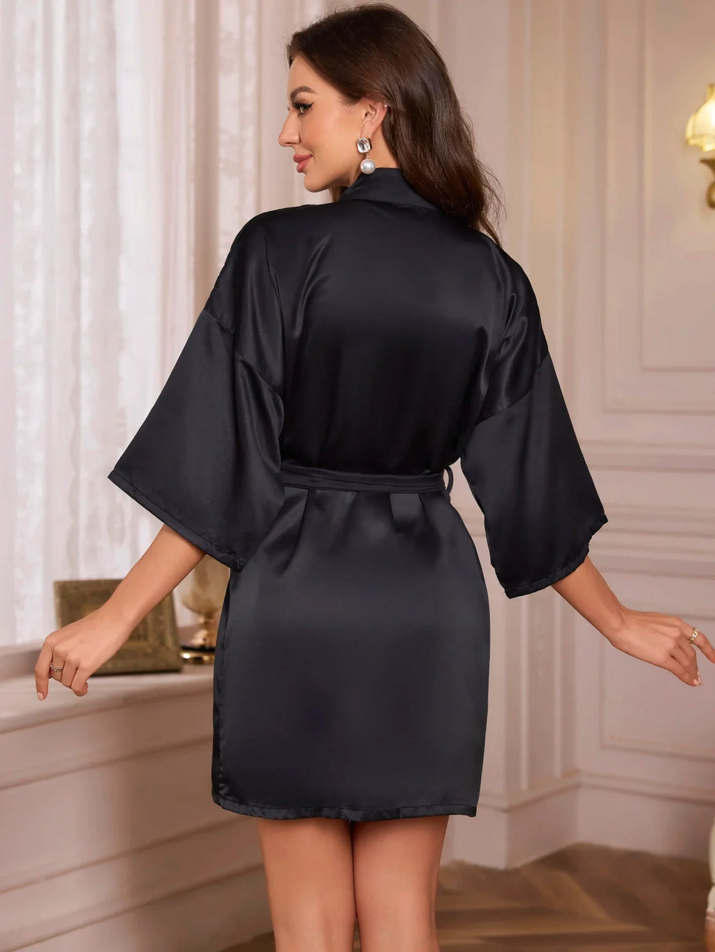 Elegant Women's Robe Casual Comfortable Lace-up Bathrobe Simple And Fashion Ladies' Pajamas Loungwear