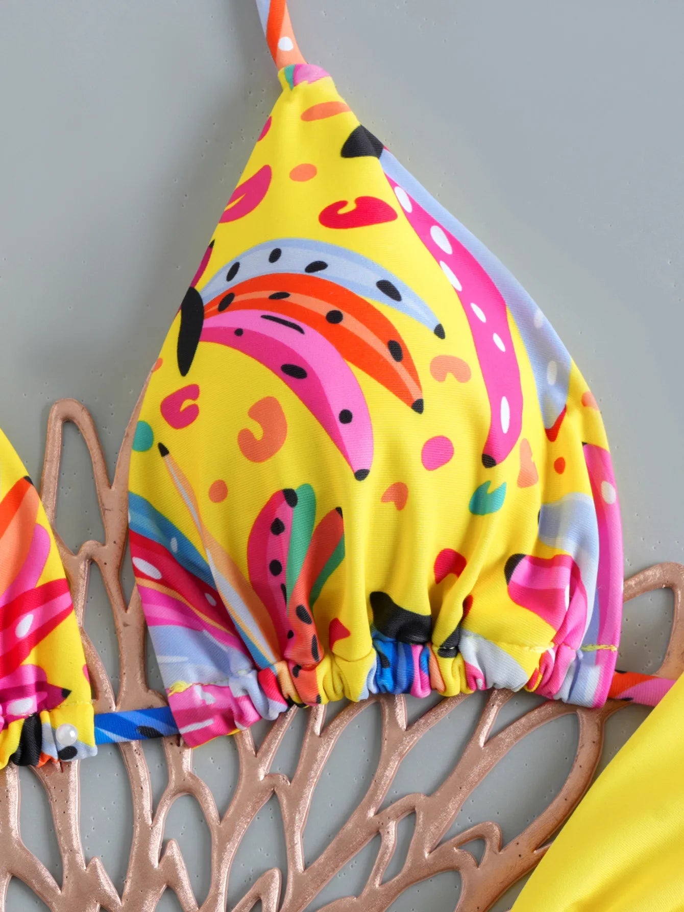 2026 Printed Thong Bikinis Padded Trikini Swimsuit Women Sexy Brazilian Swimwear Female Bathers Bathing Swimming Swim Suit