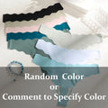 8PCS Women Seamless Panties Ultra-thin Panties Women Ice Silk Wavy Design Underwear Sexy Panty Low Waist G-string Female Solid