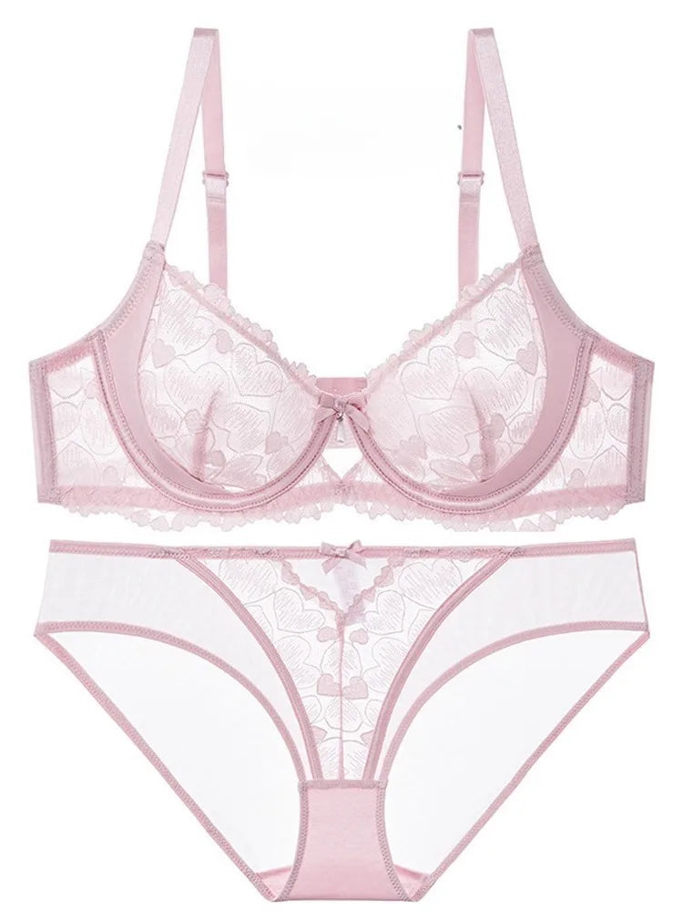 Sheer Lace Teddy Lingerie Set Panty Sexy Bra & Panty Set Ultra Thin Comfortable Summer Wear S-3XL BC Sexy Gift Sexy Tushy MOYISU