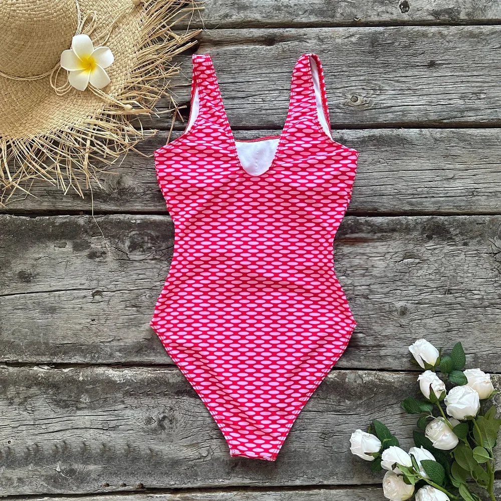2023 New One Piece Swimsuit Sexy Cartoon Printed Swimwear Women Bathing Suit Beach Backless Monokini Swimsuit Female