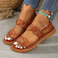 Summer Flats Rome Sandals for Women 2025 Woven Band Non Slip Beach Sandles Woman Plus Size 36-43 Back Strap Sandalias De Mujer