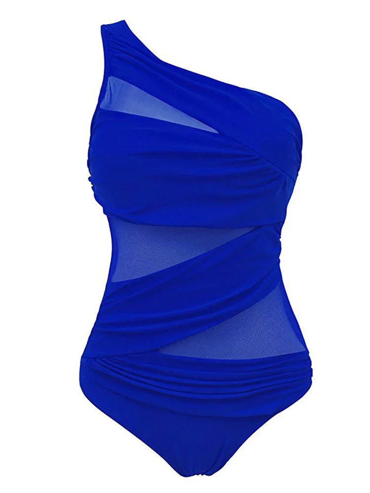 Women Fashion Bodysuit Bikini Biquini Summer Swimwear Mesh Bandage Cut Out Sleeveless Bathing Suits Sexy Thong Swimsuits