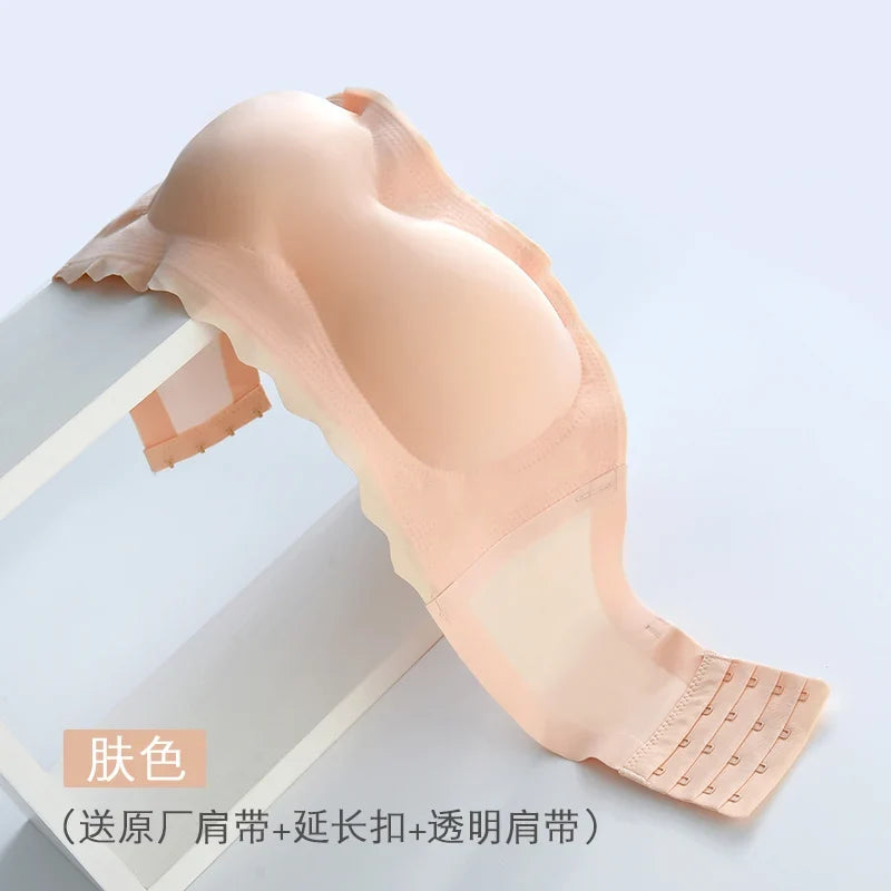 Push Up Bras for Women Underwear Invisible Strapless Bralette Large Size Brassiere Thin Mold Cap Bra 5XL 6XL Soutien Gorge Femme
