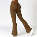 Sexy Sports Leggings Women V Back Scrunch Flares Leggings High Waist Yoga Flares Pants Push Up Gym Leggings Women Yoga Clothes