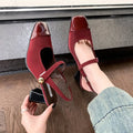 Summer High Heel Women Sandals Fashion Square Toe Shoes Design Style Banquet Party Sandalias Shoes