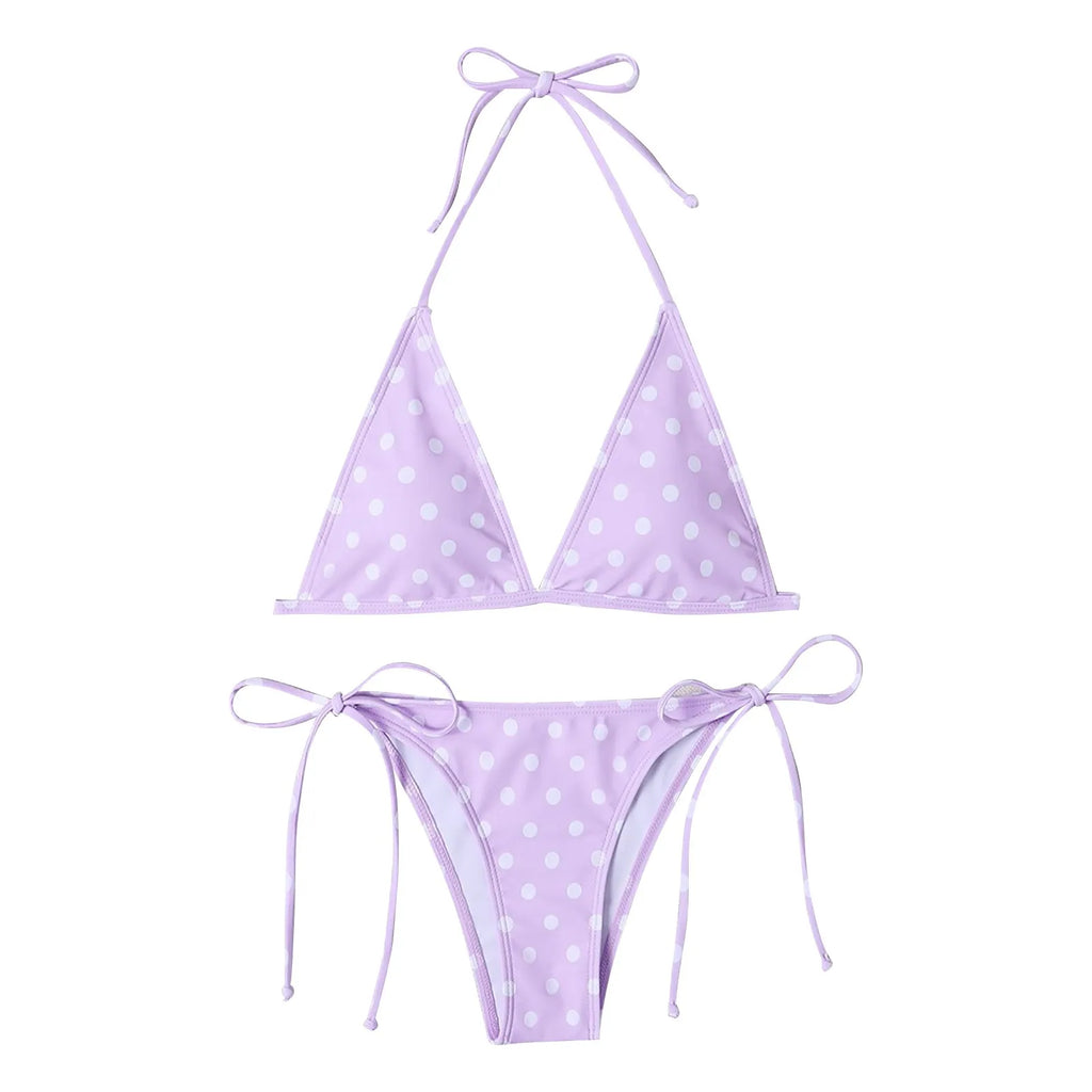 Polka Dot Sexy Bikini Sets Women's Swimsuit Push-Up Padded Bra Thong Bathing Suit Brazilian Beachwear Dots Print Swimming Suit