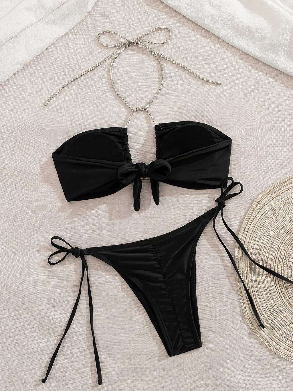 Sexy Bandage Bikini Set Women Two-Piece Swimsuit 2024 Trend Strappy Biquini Swimwear For Lady Beachwear Female Clothing