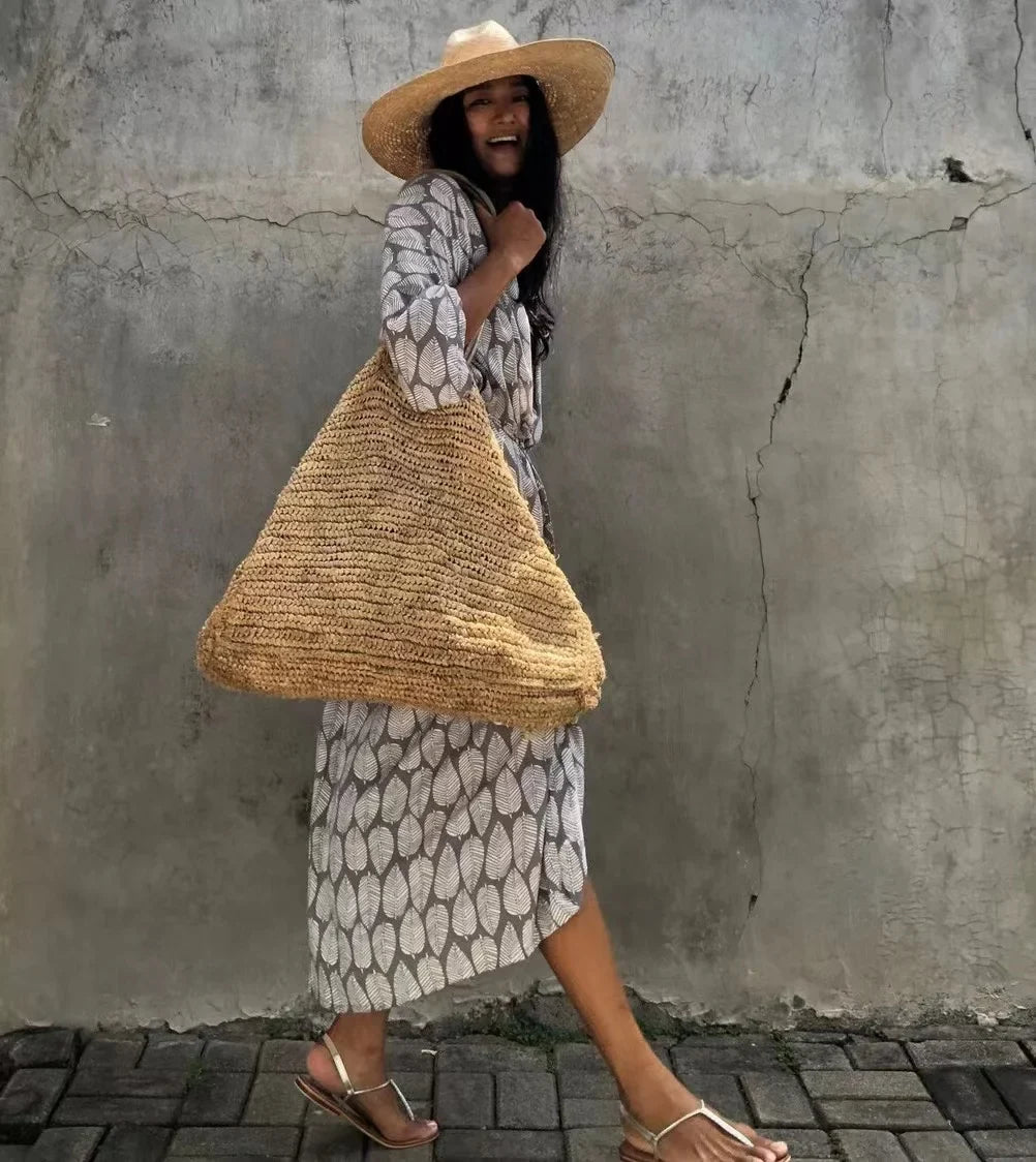 2024 New Summer Sexy Beach Kimono Swimwear Cotton Cover Up Swimsuit Women Print Bikini Cover Up Beachwear Dress Robe