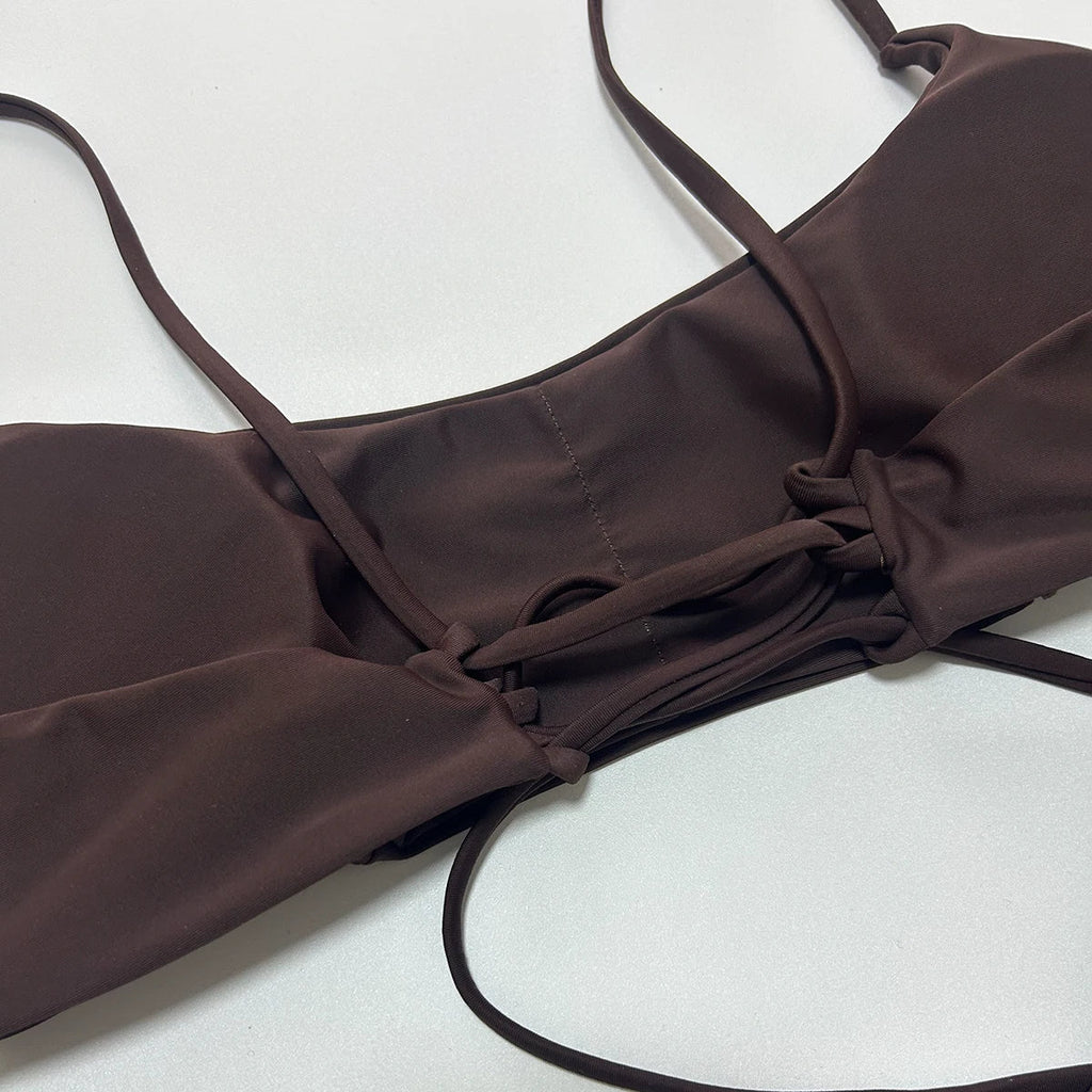 Push Up Bikinis 2025 Sexy Women Swimsuit Swimwear Female Bikini Set Bandage Biquini Bathing Suit Swimming Suits Beachwear