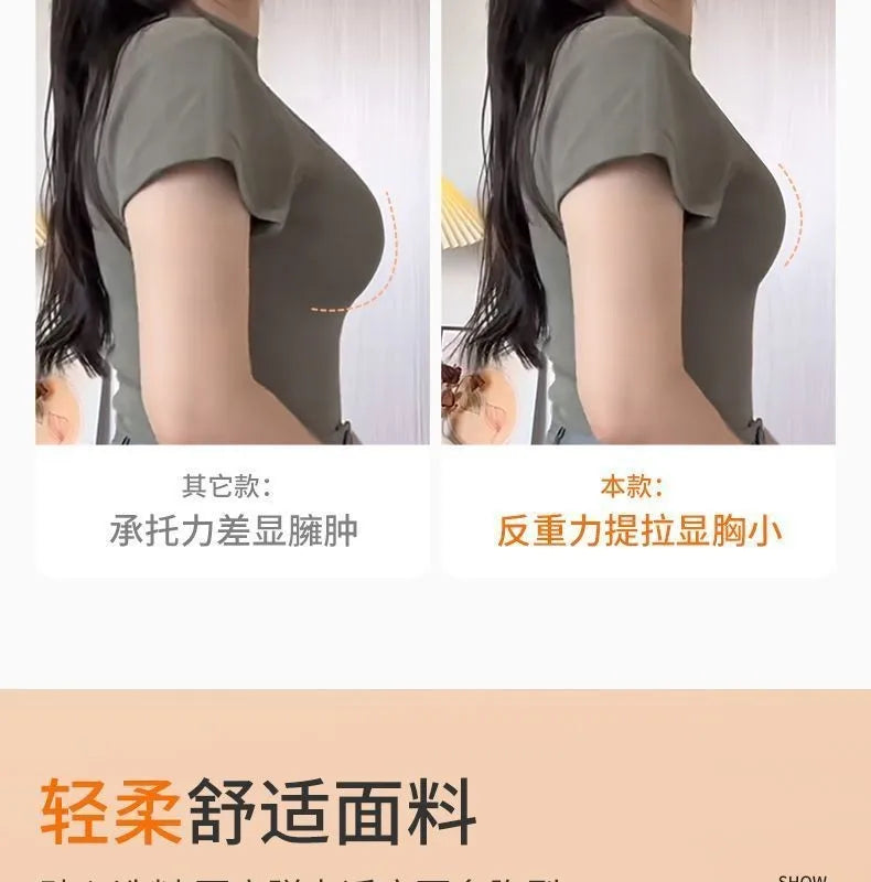 Curvy Minimizer Bra Anti Gravity Lift, Seamless Wireless Full Bust, Slimming Summer Lingerie Anti Sagging Sexy MOYISU Sexy Bra