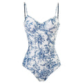 S - XL Sexy With Skirt Printed High Cut Underwired Women Swimwear One Piece Swimsuit Female Bather Bathing Suit Swim Lady V4611