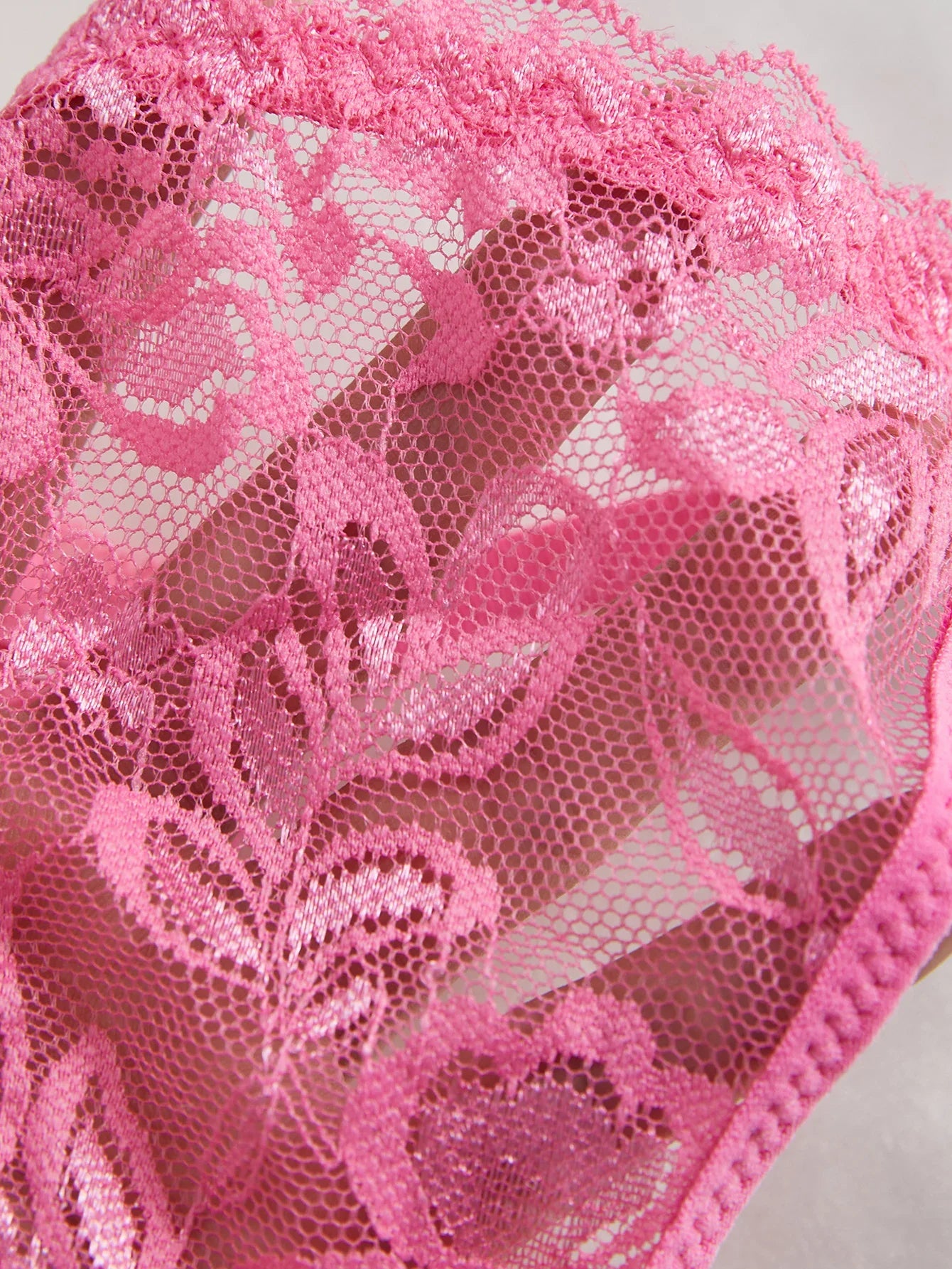 3Pcs/Set Women Sexy Floral Lace Thong Panties Low Waist Hollow Lace Sexy Lingerie Adjustable Thin Strap Underwear