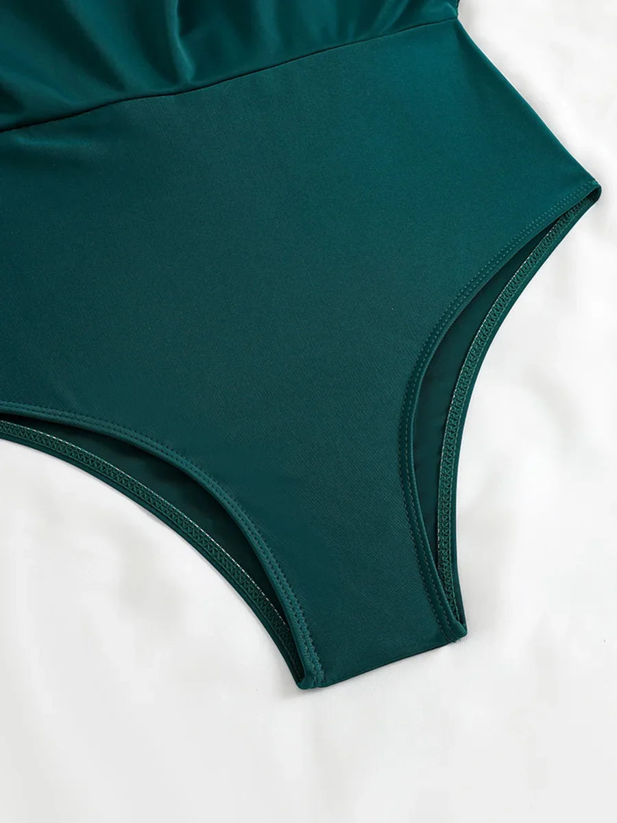2026 Sexy Ruffle Swimsuit One Piece Hollow Swimwear Women Bathers Bathing Swimming Swim Suit Female Beachwear
