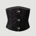 Sexy Leather Tight Corset Jacquard Waist Cincher Bust Support Shapewear New Lace-up Court Casaul Elegant Style Corset B8RO