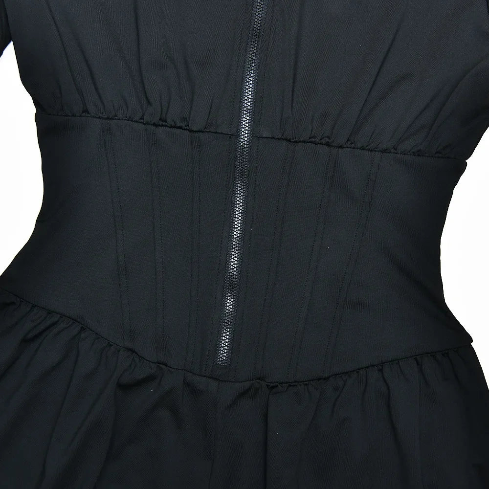 FDYOUI New 2026 Summer Zip-up Corset Playsuits Women Casual Short Sleeve Sports Fitness Overalls One Piece Tunics Yoga Bodysuit