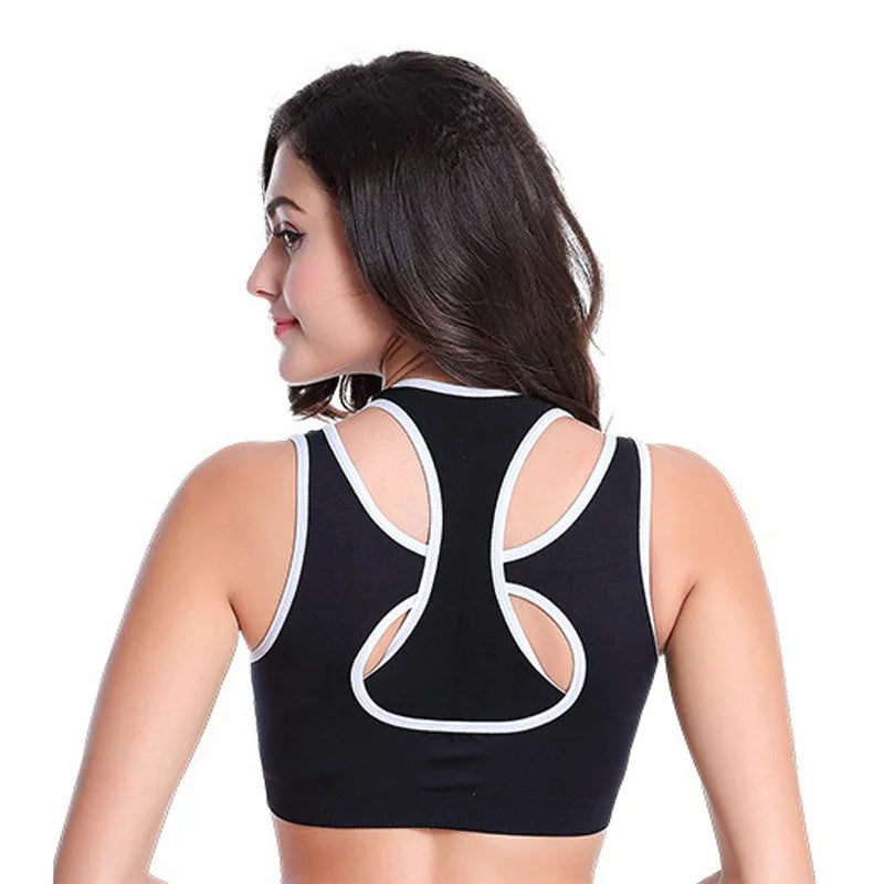 6 Colors Sports Bra Women Cross Hollow Back Gym Jogging Crop Top Female Tops Yoga Fitness Shockproof Vest Sport Bras for Women