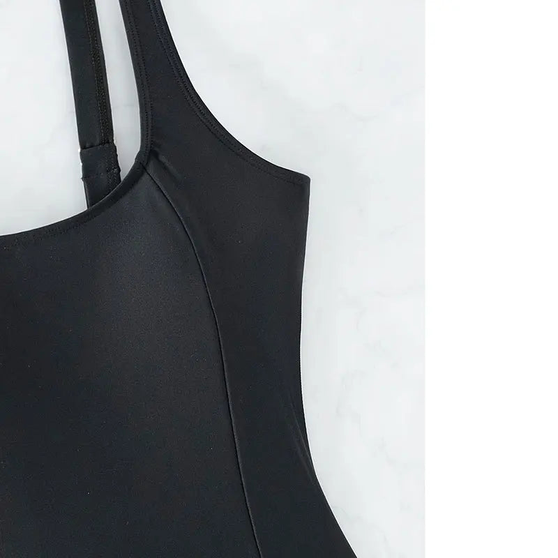 Women s-xxl size swimsuit One Piece black back bandage bikini Swimwear high waist bathing suit beach outfits bodysuit biquini