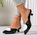 New Women's Mules 2026 Summer Fashion Pointed Toe Mules Metal Designer Sandals Women Slingback Comfortable Office High Heels