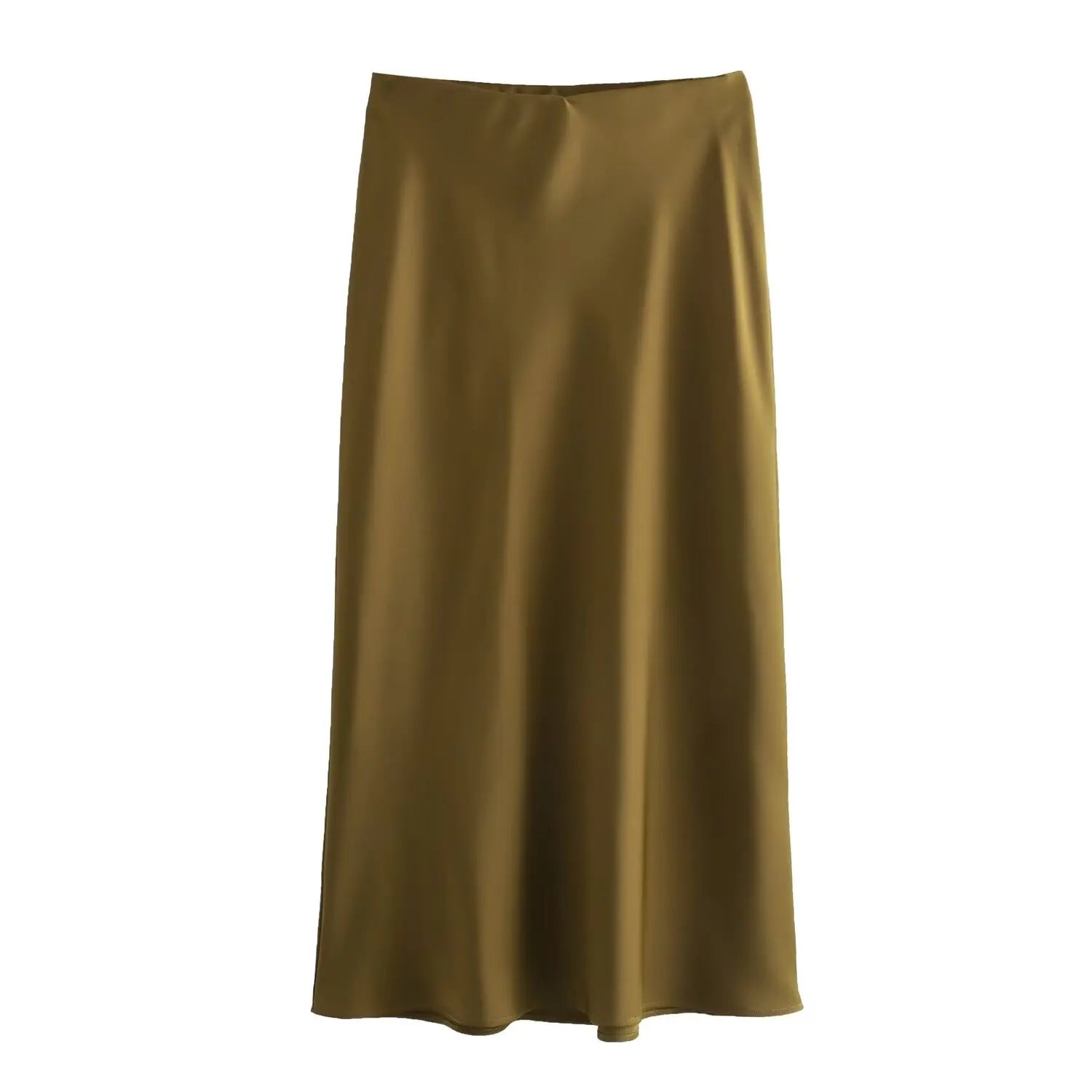Foridol Autumn Winter Burgundy Satin Skirt Women Party Silk Skirt High Waist Straight Long Faldas Mujer Christmas Skirt