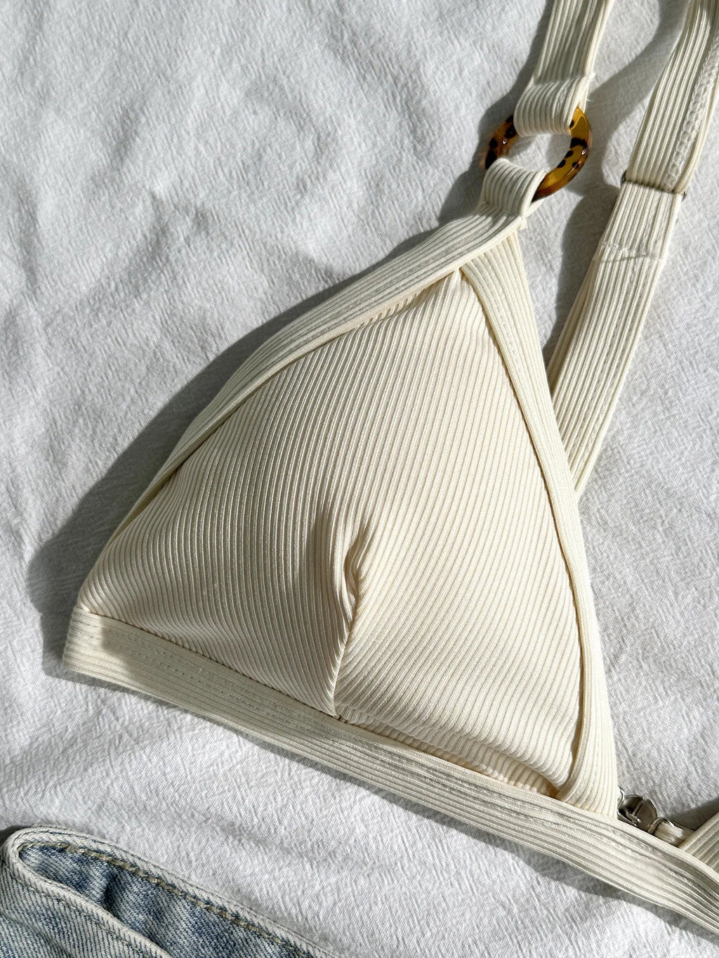 Splicing Ribbed High Cut Ring Mini Micro Bikini Women Swimwear Female Swimsuit Two-pieces Bikini Set Bathing Suit Swim Beachwear