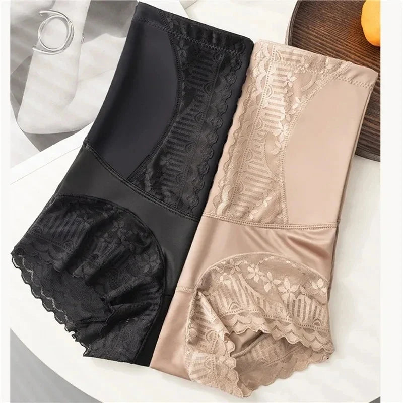 High Waist Lace Flat Belly Shorts For Women Slimming Panties Shapewear Tummy Control Underwear Female Hip Lifting Pants