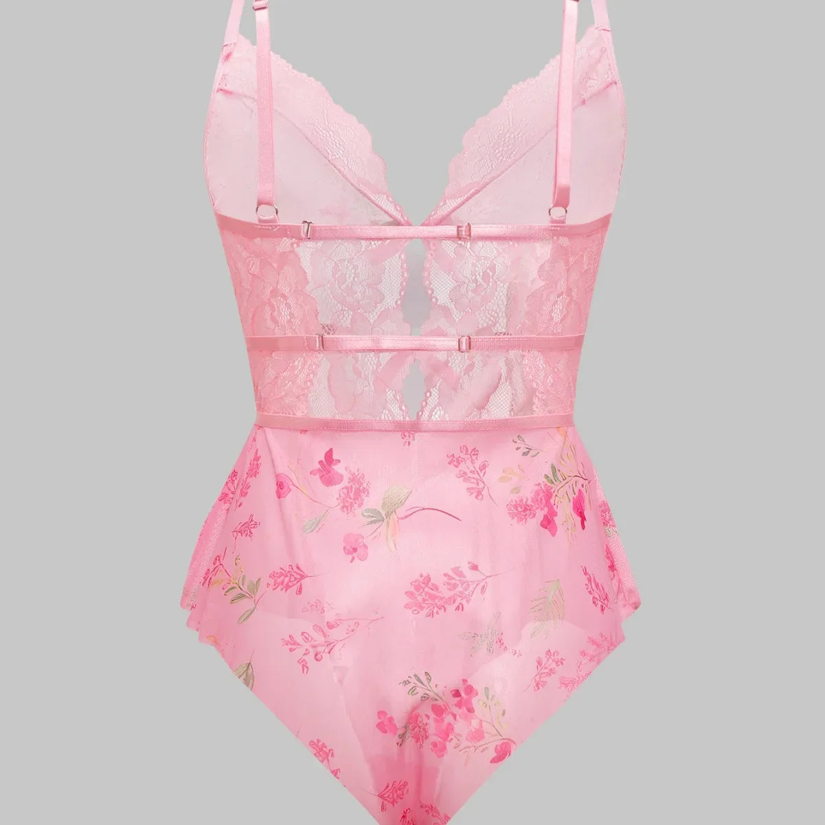 Sexy Crotchless Lingerie Women Lace Hollow Bodysuit Exotic Pajamas Teddy Babydoll Dress Deep V Open Bra Porno Underwear Set