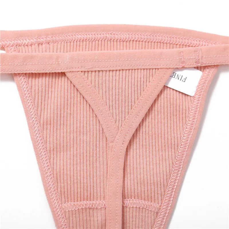 3Pcs/set Cotton Thongs M-XL Sexy Bikini Panties Women T-Back Underpants Girls Low Waist G-string Underwear Female Lingerie 2022