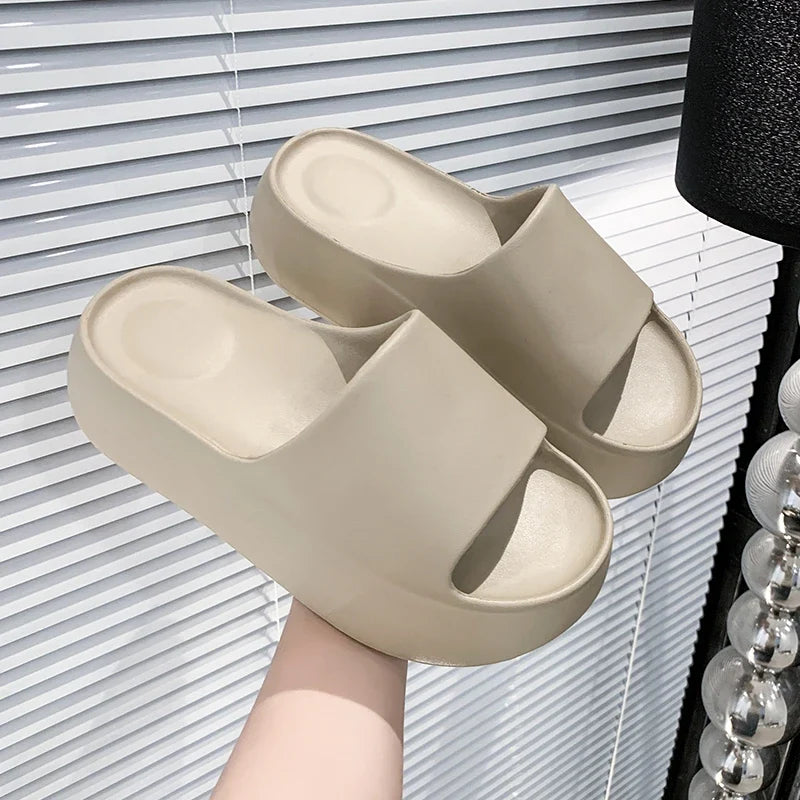 Summer Eva Chunky Platform Slippers Women Comfortable Soft Thick Bottom Sandals Woman 2025 Non Slip Beach Flip Flops Female