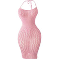 1PC Women Sexy Fishnet Beach Cover Up Hollow Out Bodycon Dress See Through Summer Swimwear