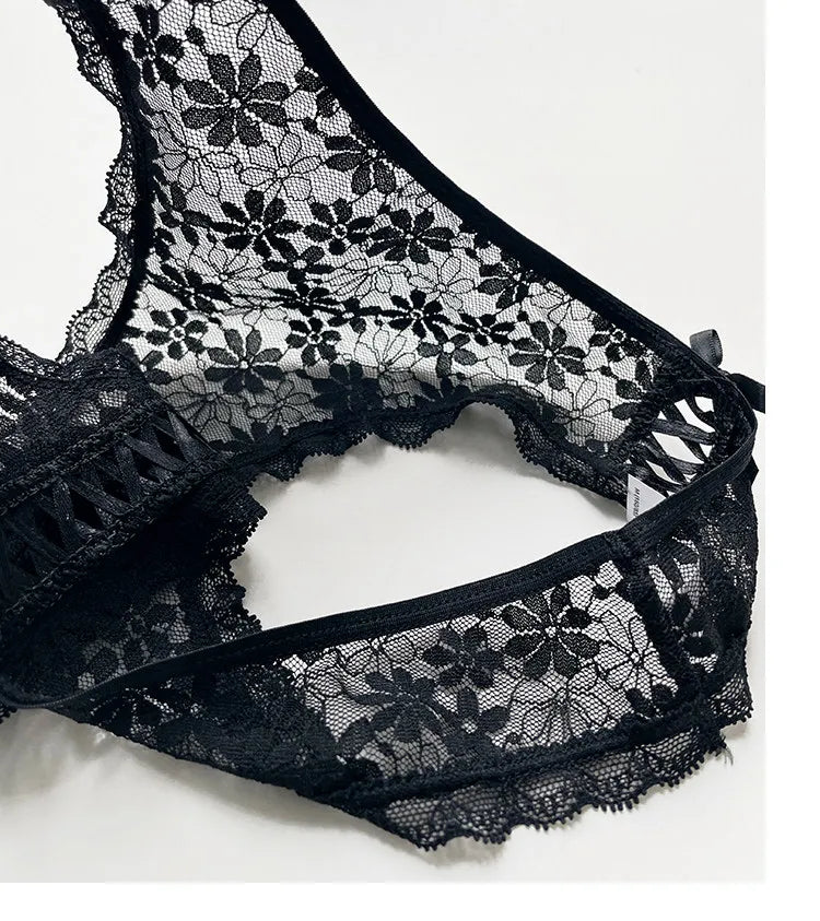Lace G String Thin Sexy Girls Panties Seamless Women Briefs Thong Hollow Out Underwear Transparent Female Low Waist Lingerie