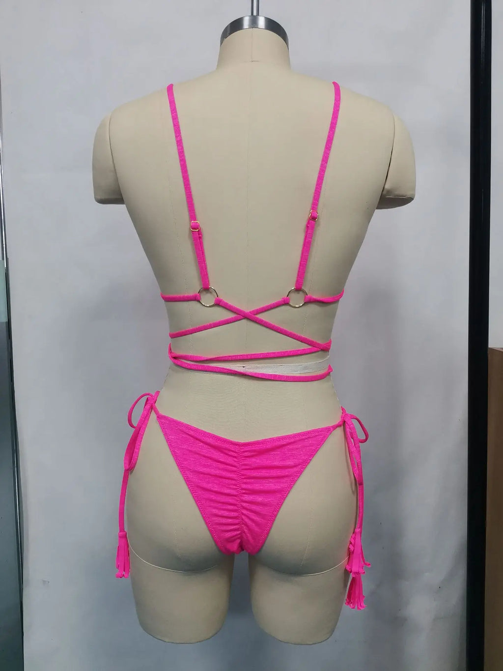 Print Triangle Bikini Set Women Split Swimwear Sexy Bandage Design Micro Bikini Beachwear Summer New Lady Swimming Bathing Suit