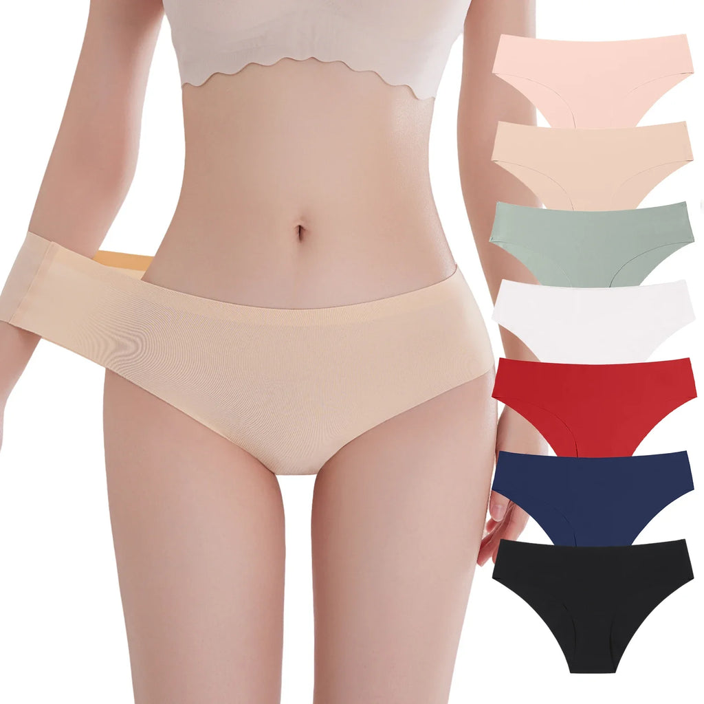 7PCS/Set Women High Waist Seamless Underwear Breathable Comfort Briefs S-2XL