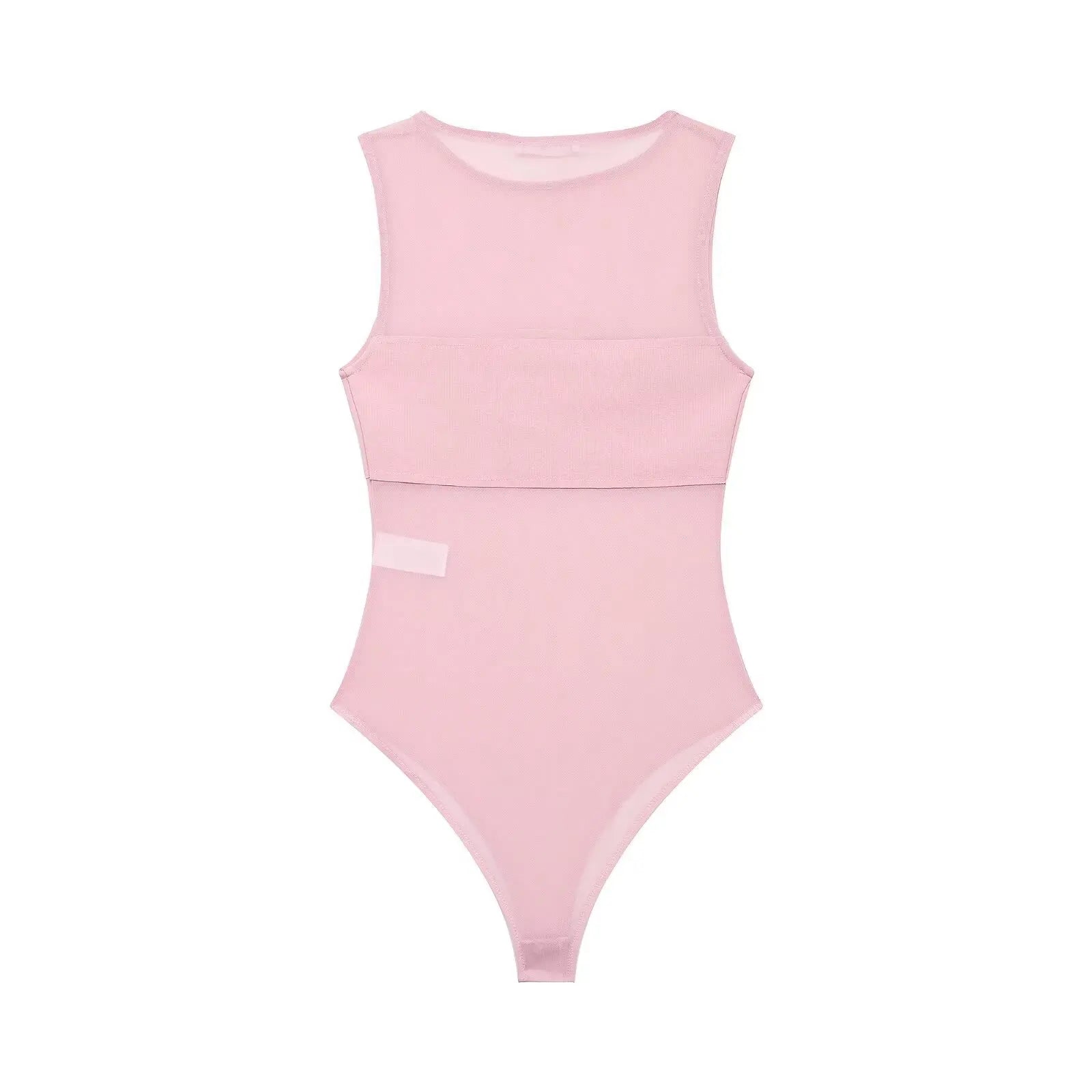 Women's Patchwork Silk Mesh Jumpsuit WHEF