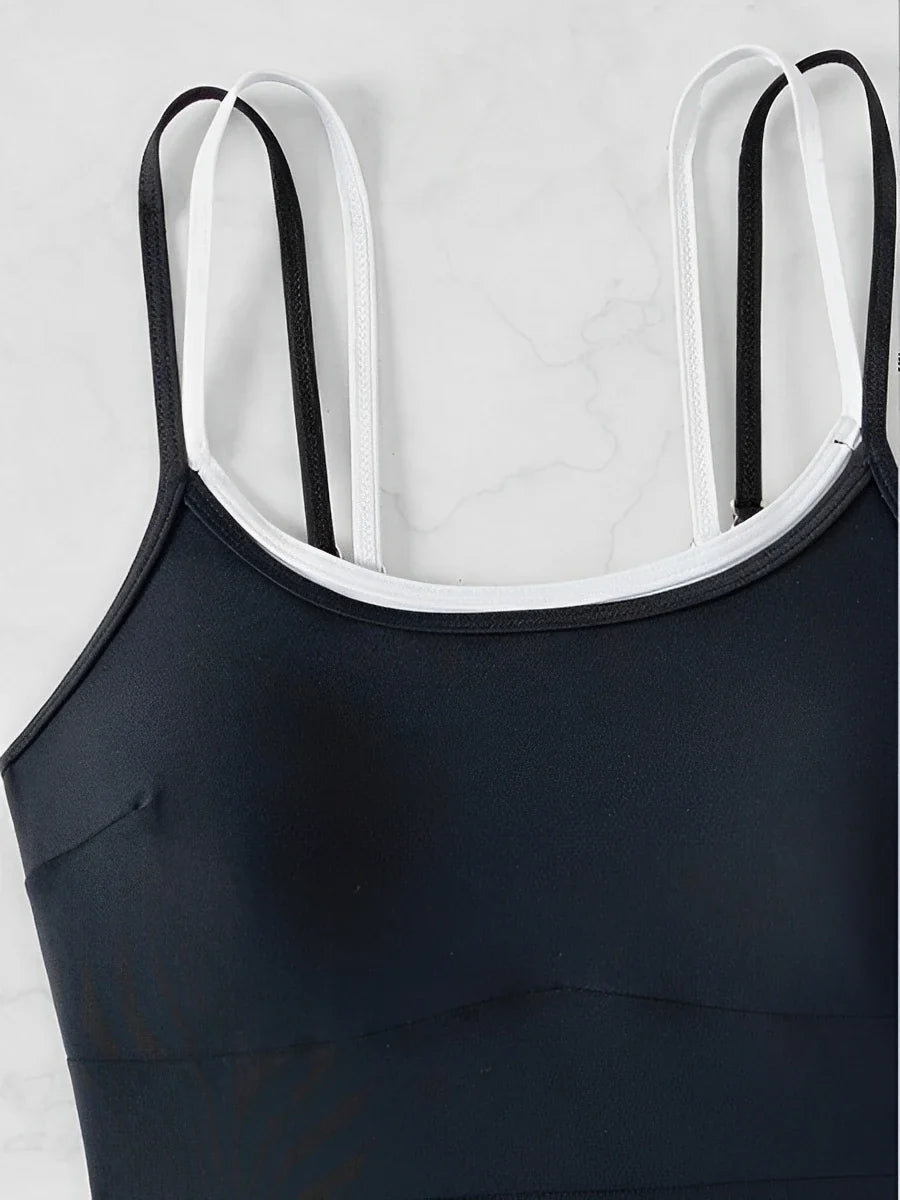 2026 Sexy Strappy Swimsuit One Piece Black Swimwear Female Solid Bathers Bathing Swimming Swim Suit Beachwear