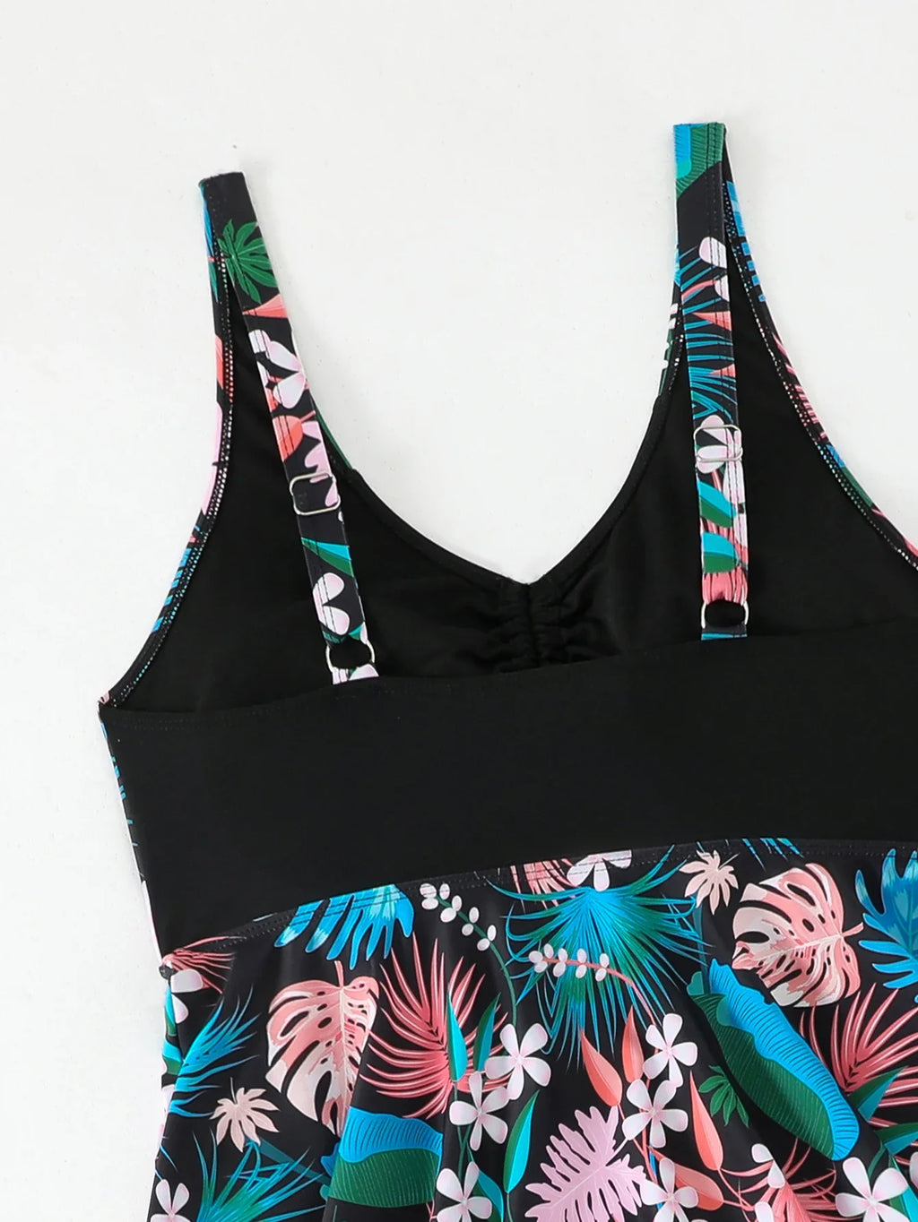 Strappy Printed Tankini 2026 Large Plus Size Swimsuit Women Beach Dress Swimwear Female Bathers Bathing Swimming Swim Suit 4XL