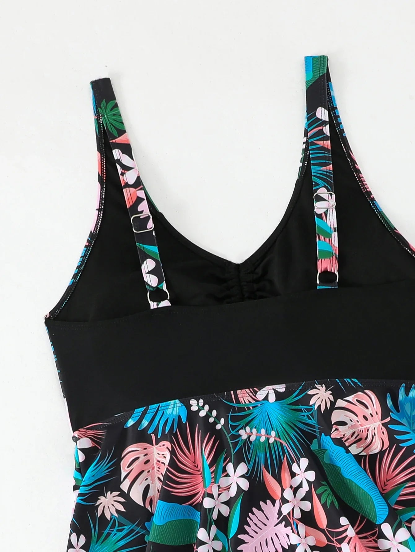 Strappy Printed Tankini 2026 Large Plus Size Swimsuit Women Beach Dress Swimwear Female Bathers Bathing Swimming Swim Suit 4XL