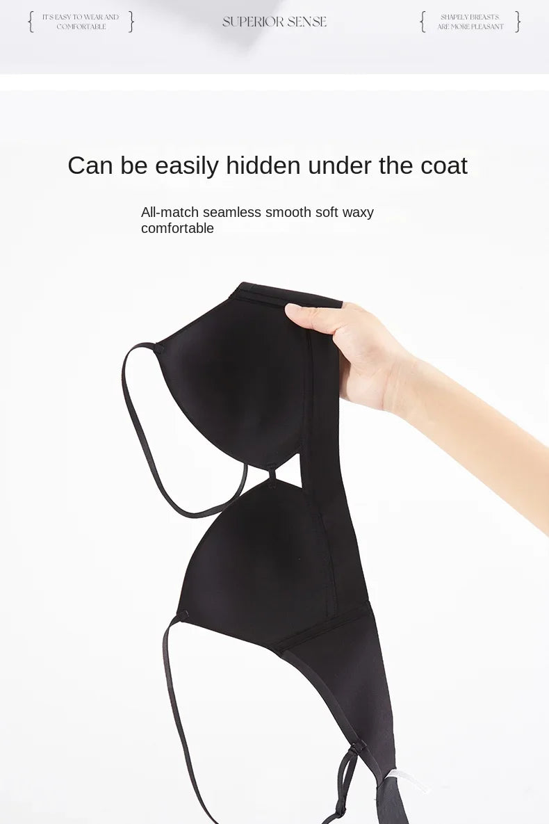 MOYISU Desire Triangle Cup Women Summer Thin Small Chest Gathered To Show A Large Pair of Breast Anti-sag No Underwire Bra Women