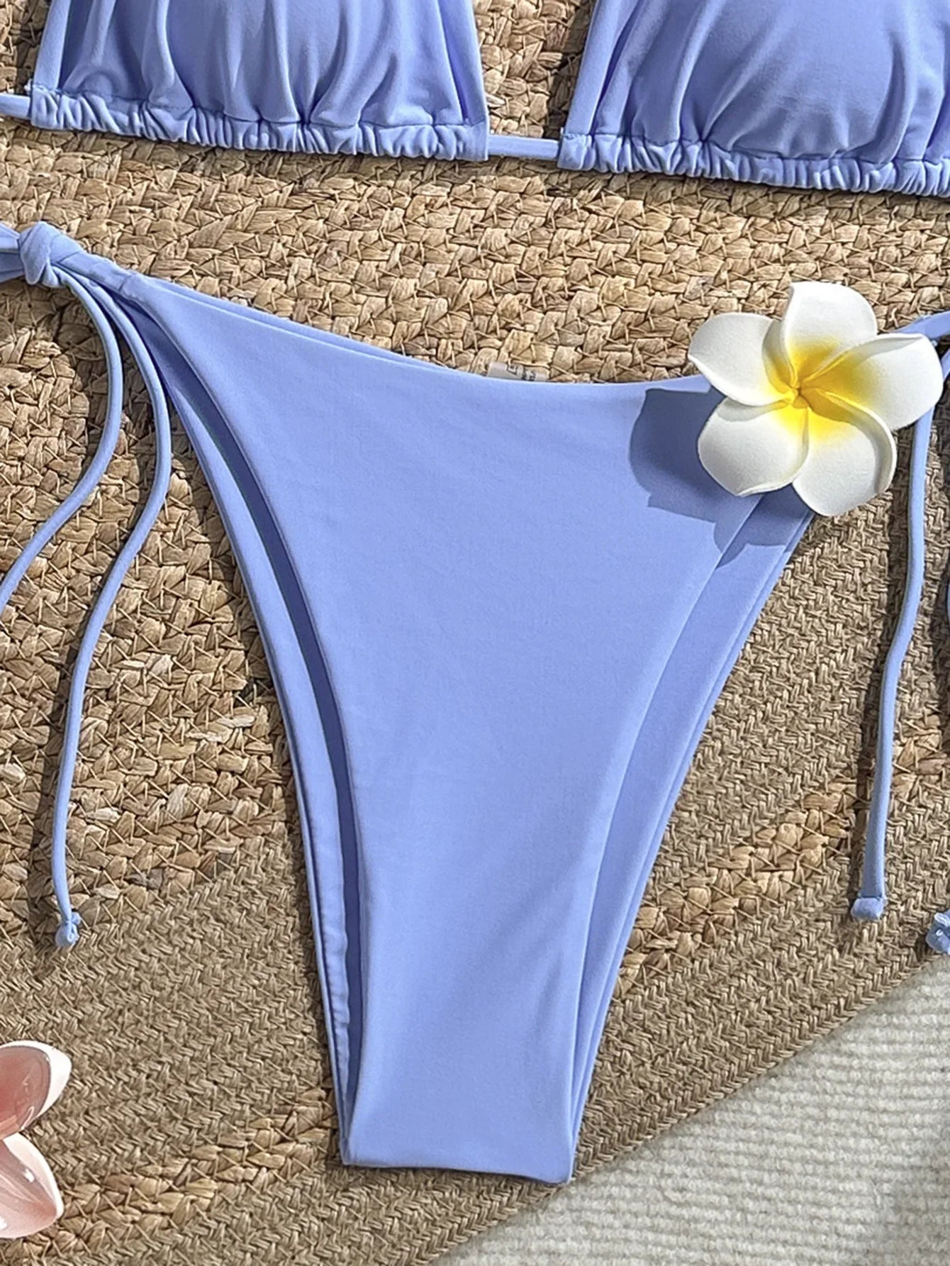 Vintage 3D Flower Thong Bikini Set 2026 Women Summer Fruit Print Cover Up 3 Piece Swimwear Push Up Bra Bathing Suit Swimsuit