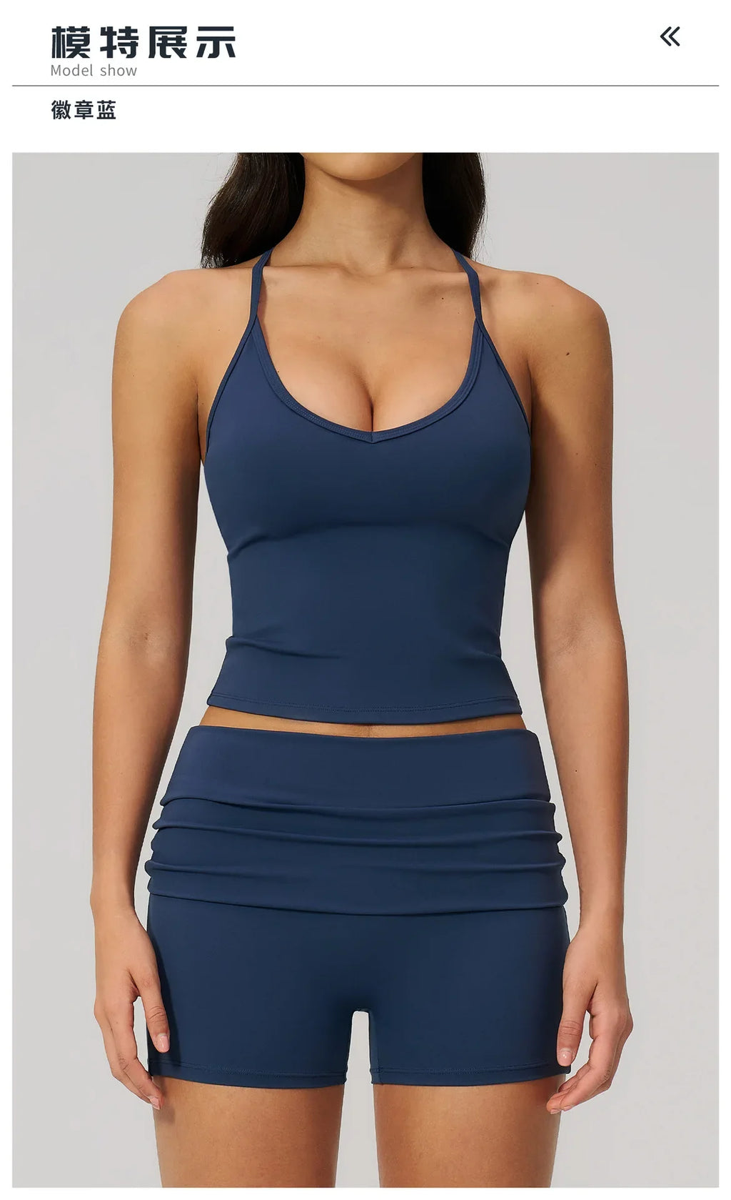 Summer 2Pcs Yoga Sets Women Camisole Slimming Sports Tank Top Pleate High Waist Shorts Fitness Suit Gym Running Excersize Wear