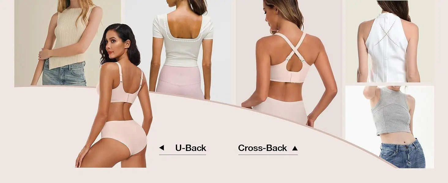 Women's Wavy Smooth Bra Wire-free and Seamless Bra Supports Side Breast Prevents Sagging Comfortable and Pushes Up