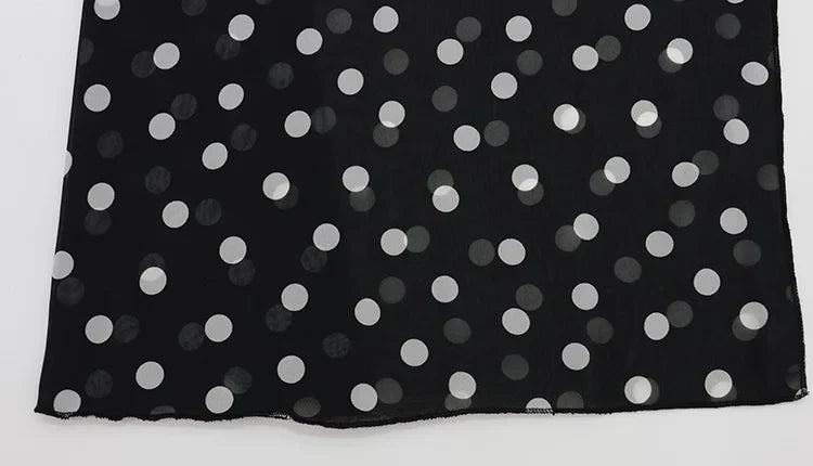 Ahagaga Fashion Maxi Dresses Women Sexy Halter Neck Hollow Out High Split Polka Dot Print Elegant Party Vacation Beach Vestidos