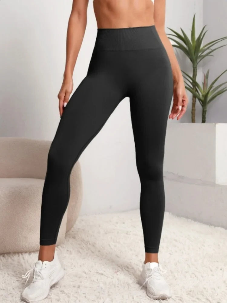 Women Gym Seamless Leggings Yoga Sports Pant Stretchy High Waist Fitness Sports Activewear Pants