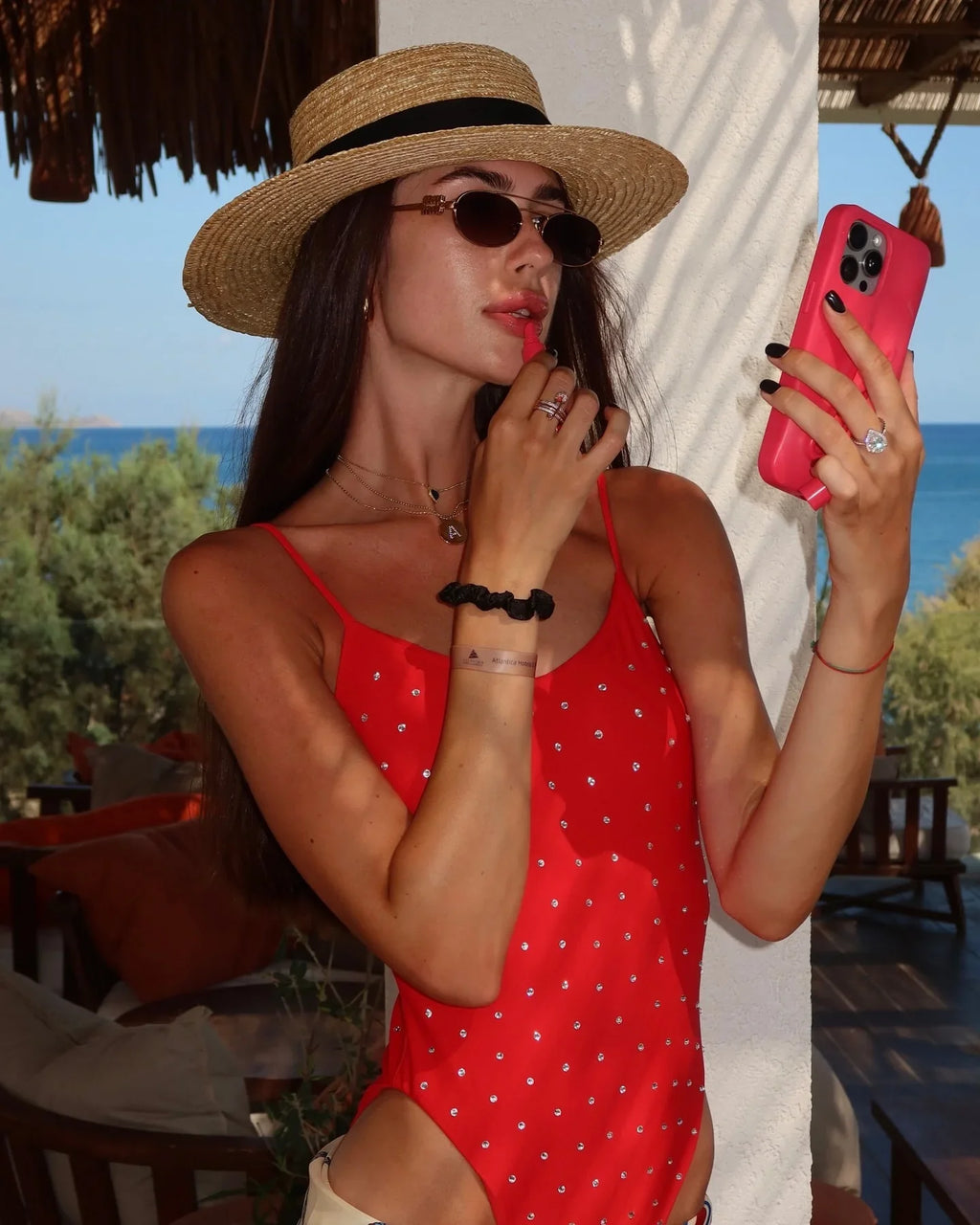 2025 New One piece Swimsuit For Women Swimwear Diamond Sexy Beachwear Female Swim Suit Backless Bodysuit Solid Bathing Suit