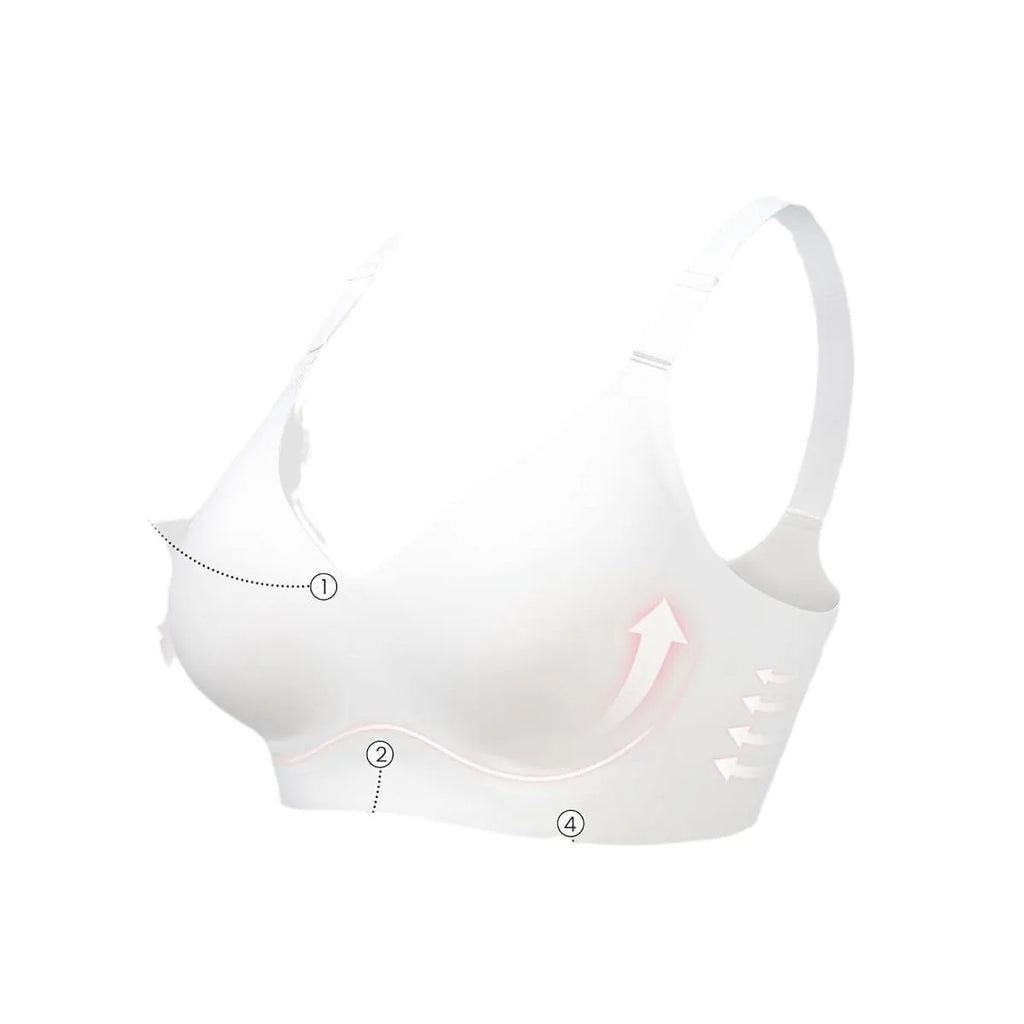 Women's Seamless Underwear 3/4 Cup and Thin Molded Cup Bra Wire-free Shaping Underwear Comfortable and Breathable Push Up