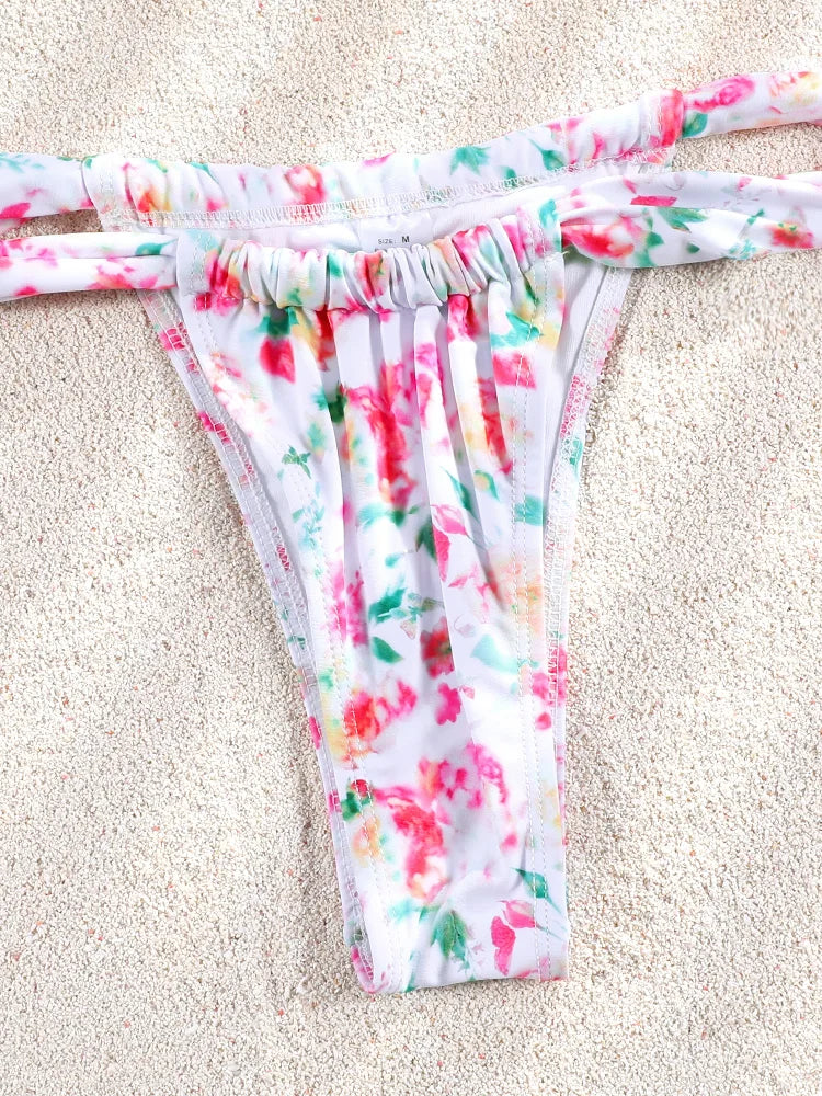 Miyouj Glitter Fabric Bikinis 2026 Sexy Bikini Set Folds Swimsuit Female Halter Bathing Suit Women Swimwear New Beachwear