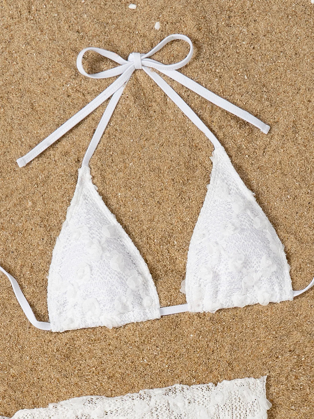 DEKA Triangle Tulle Bikini Set New Sexy Women Swimsuit 3 Pieces Swimwear Female Brazil Bikini Set Bathing Suit Swimming Suit